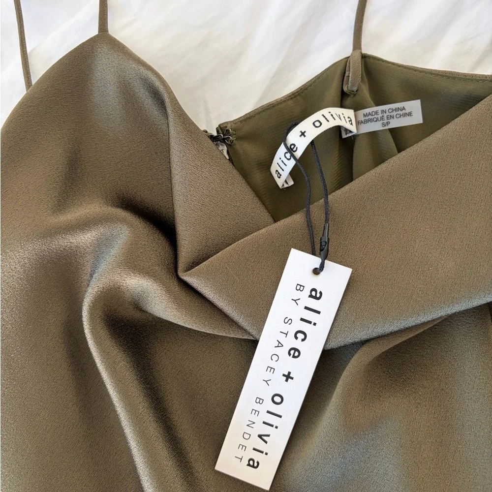 Alice + Olivia Olive Green Camisole - Picture 3 of 6